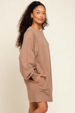 PinkBlush Mocha Ultra Soft Sweatshirt Dress - 