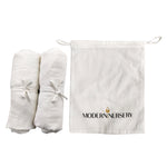 Modern Nursery organic muslin crib sheets set of 2 for babies