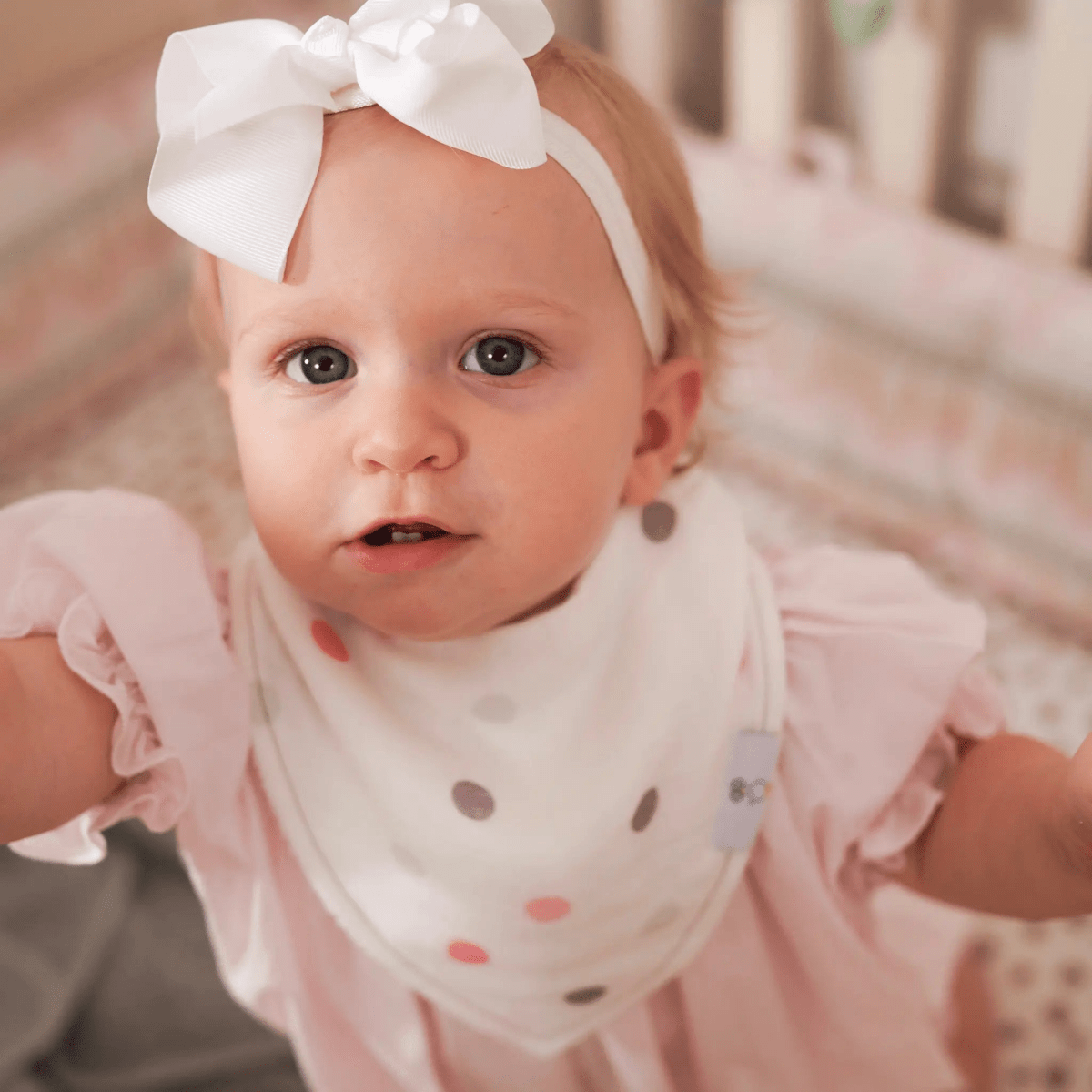 Mom and Dots 2 Pack Muslin & Terry Cloth Bib Set - Everetts Place