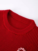 Rylee Faith Designs Mom And Me Winter Christmas Red Merry Pullover Sweater - Everetts Place Boutique - 