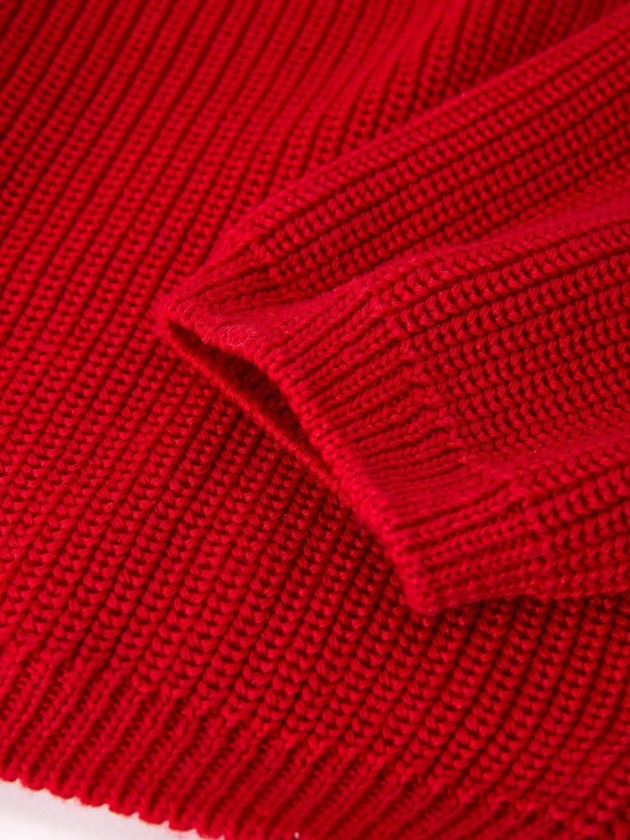 Rylee Faith Designs Mom And Me Winter Christmas Red Merry Pullover Sweater - Everetts Place Boutique - 