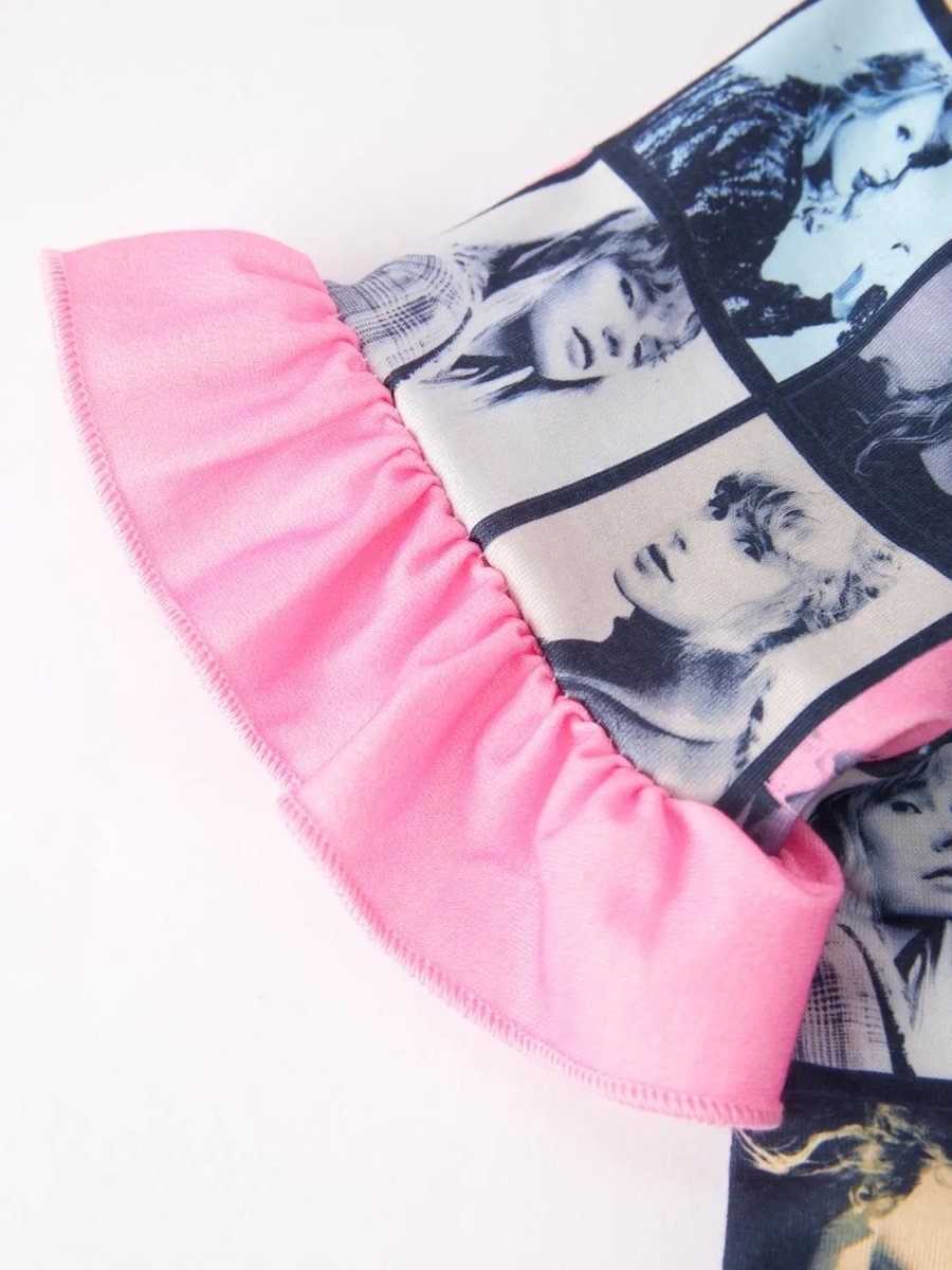 Rylee Faith Designs Mommy And Me Black Ruffle Pajama Set Lapel Short Sleeve - Everetts Place Boutique - 