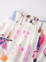 Rylee Faith Designs Mommy And Me Girls Pink Ruffle Short Sleeve Pajama Set - Everetts Place Boutique - 