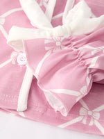 Rylee Faith Designs Mommy & me Autumn Check Bow Girls Lapel PajamasEveretts Place