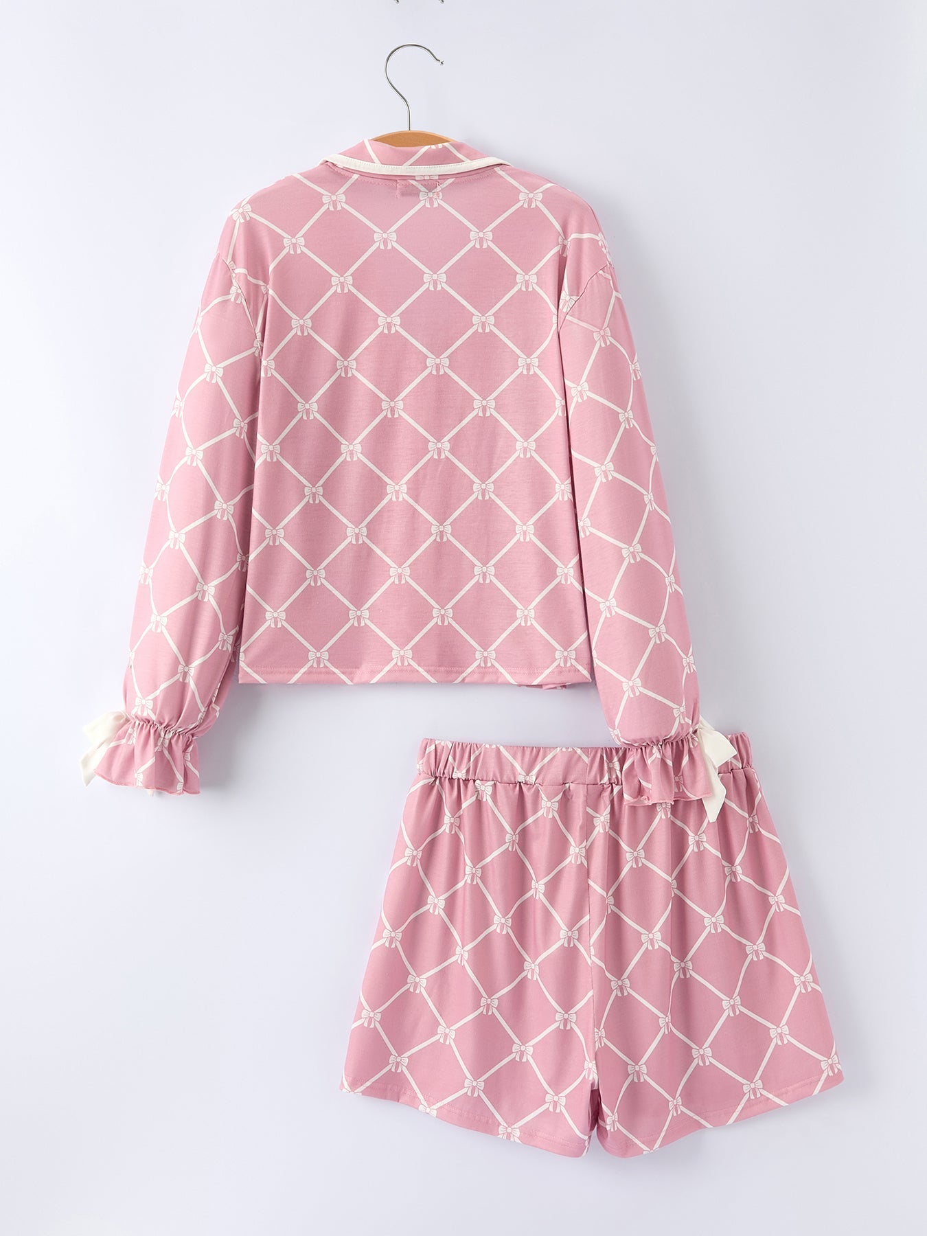 Rylee Faith Designs Mommy & me Autumn Check Bow Girls Lapel PajamasEveretts Place