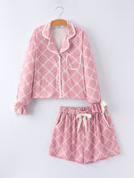 Rylee Faith Designs Mommy & me Autumn Check Bow Girls Lapel PajamasEveretts Place
