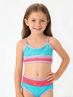Mommy me "Blue and Red Stripes" Kid's Swimsuit - Bra, Undergarment, Swimsuit, Pink, Swimsuit Top | Everetts Place