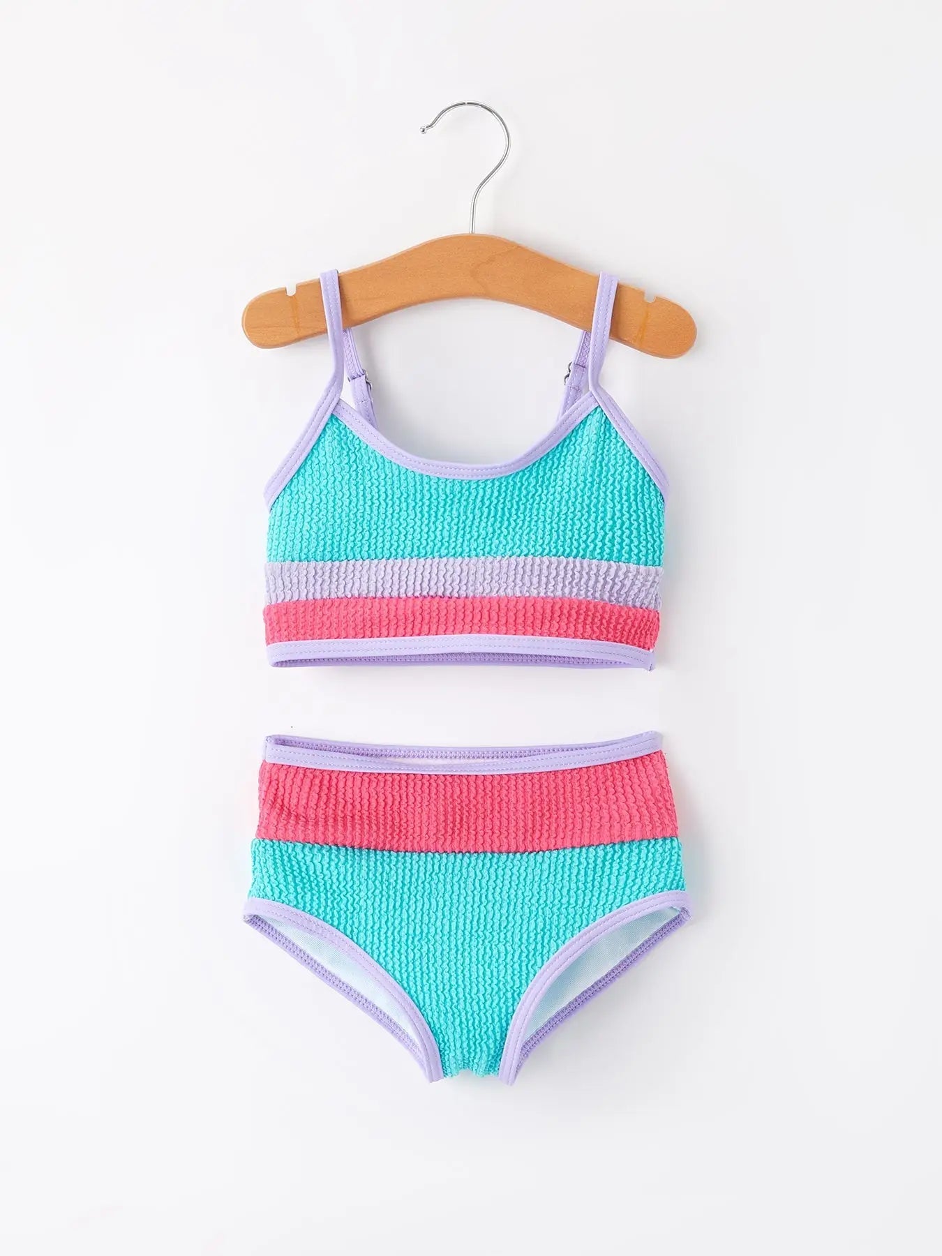 Rylee Faith Designs Mommy me "Blue and Red Stripes" Kid's Swimsuit - 
