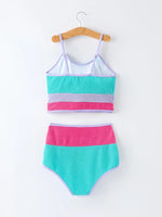 Rylee Faith Designs Mommy me "Blue and Red Stripes" Women's Swimsuit - 