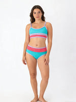 Rylee Faith Designs Mommy me "Blue and Red Stripes" Women's Swimsuit - 