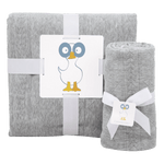 Goosewaddle® | Newborn Baby Blankets Toys Teethers Bibs & More Mommy & Me Knit Blanket Set - Gray - 