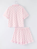 Rylee Faith Designs Mommy & Me Pink Bow Print Ruffle Pajama SetEveretts Place
