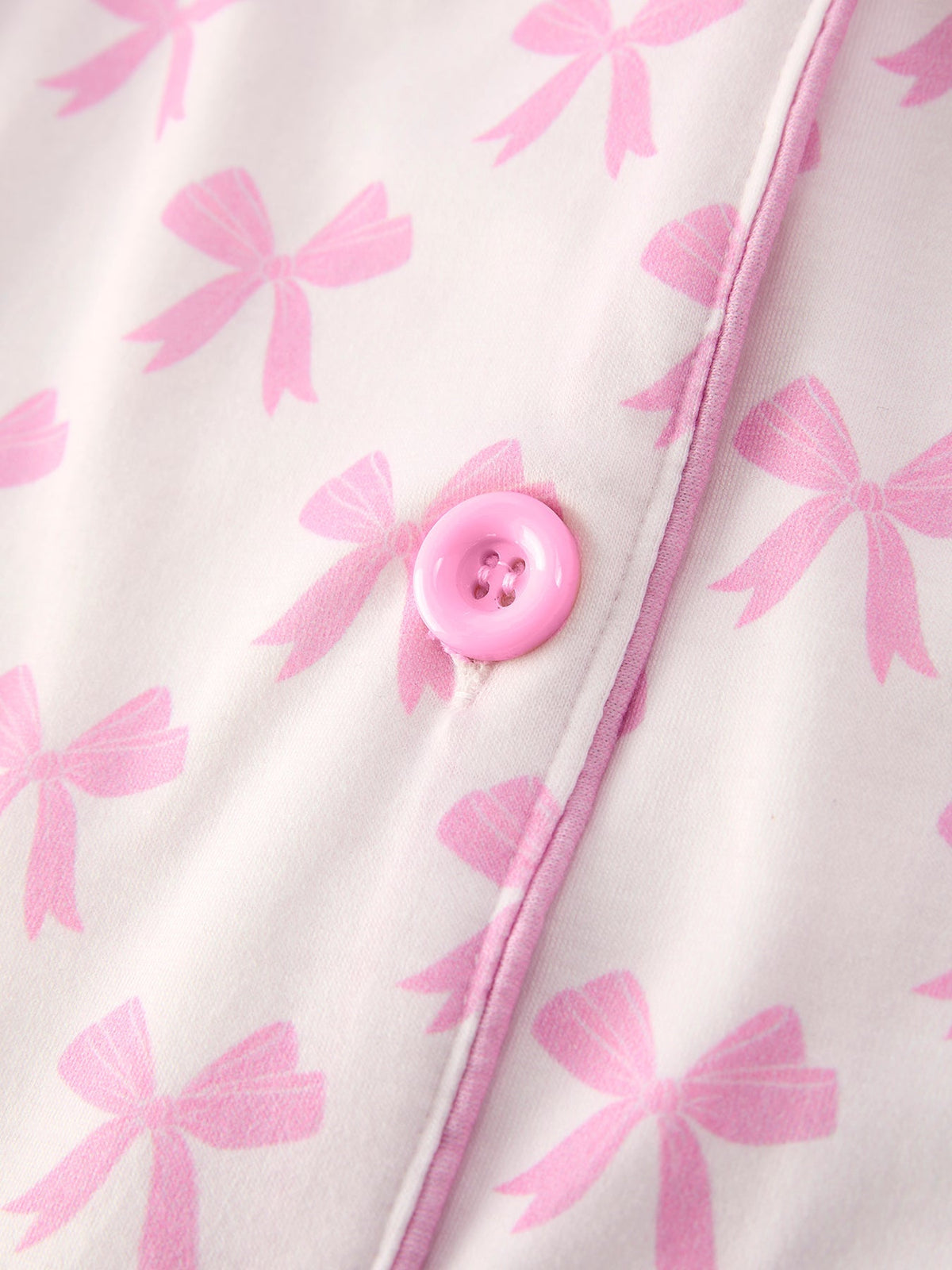 Rylee Faith Designs Mommy & Me Pink Bow Print Ruffle Pajama SetEveretts Place