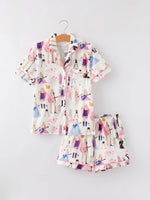 Rylee Faith Designs Mommy Me TS Printed Adult Pajamas Set - Everetts Place Boutique - 