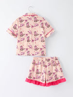 Rylee Faith Designs Mommy & Me Western Print Ruffle Pajama SetEveretts Place