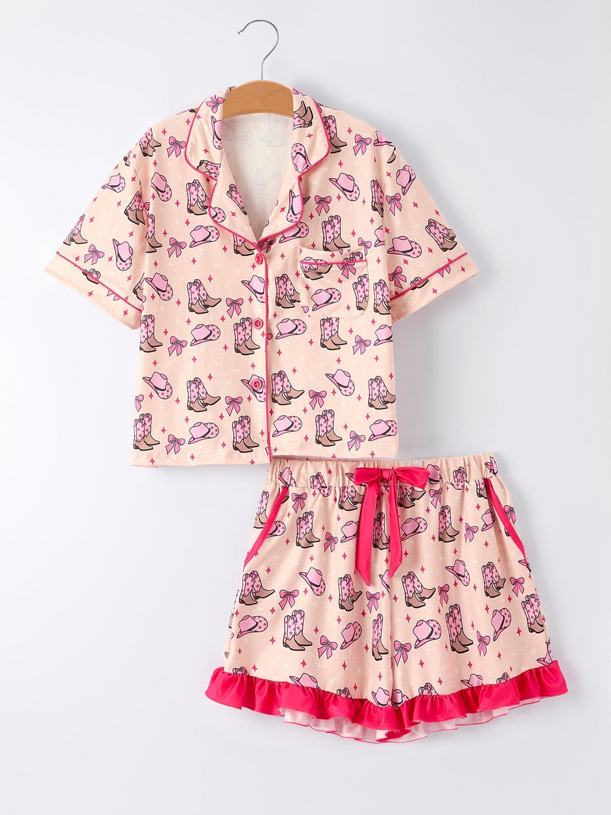 Rylee Faith Designs Mommy & Me Western Print Ruffle Pajama SetEveretts Place