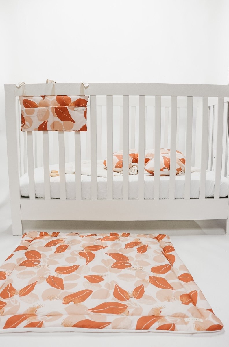Little Mae & Co Mongolia Crib Organizer Nursery Cotton Pockets Washable - Everetts Place Boutique - 