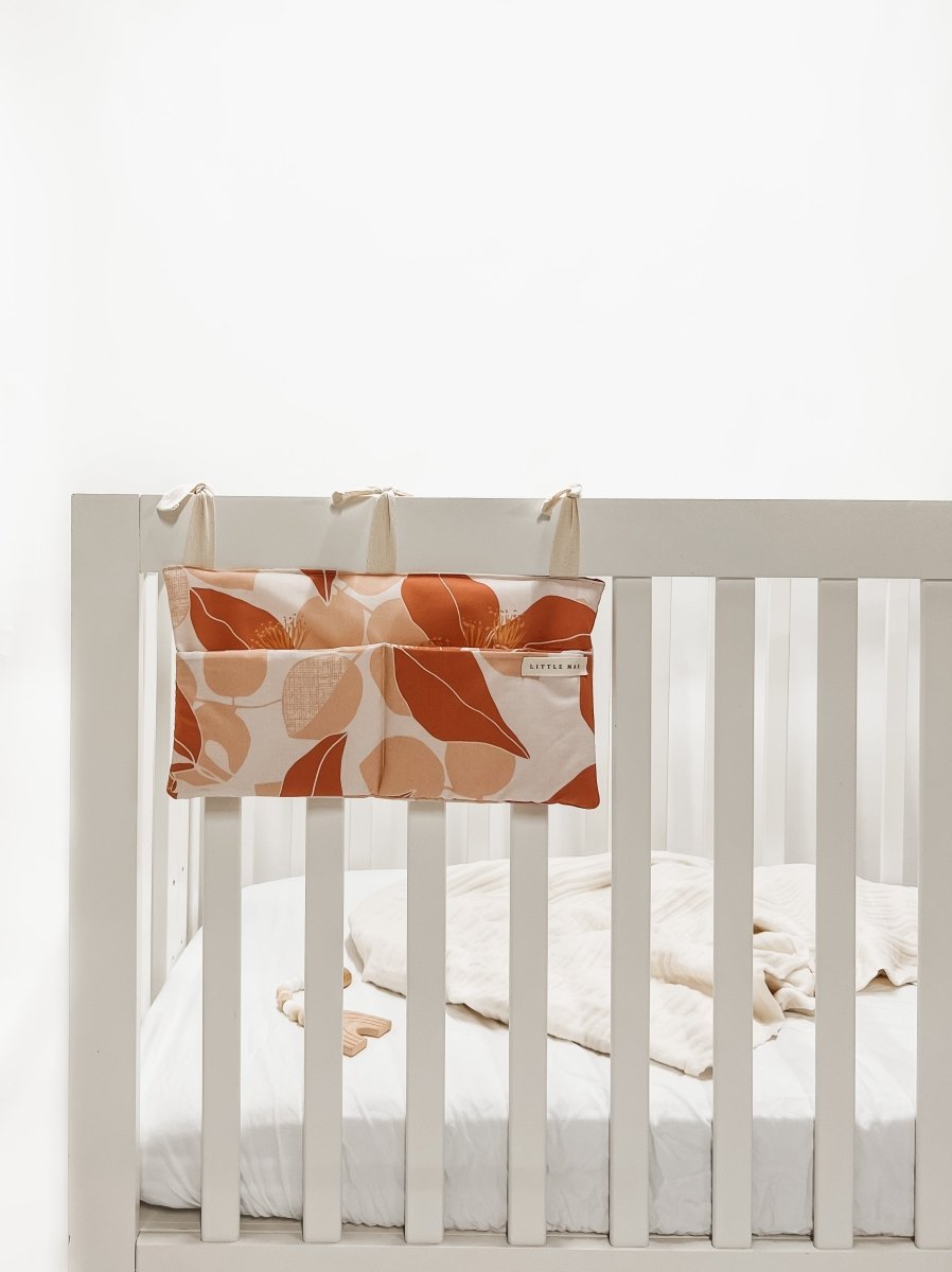 Little Mae & Co Mongolia Crib Organizer Nursery Cotton Pockets Washable - Everetts Place Boutique - 