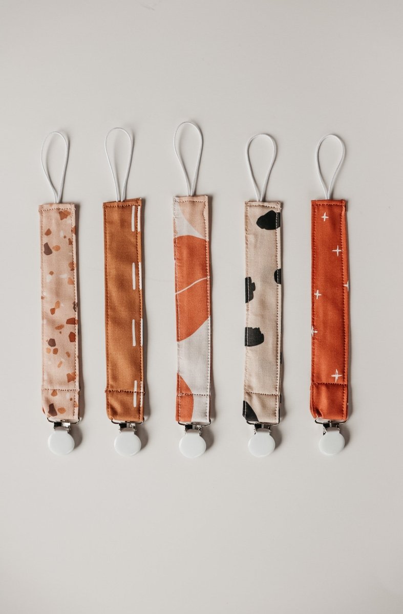 Little Mae & Co Mongolia Pacifier Clip For Babies Modern Print Accessory - Everetts Place Boutique - 
