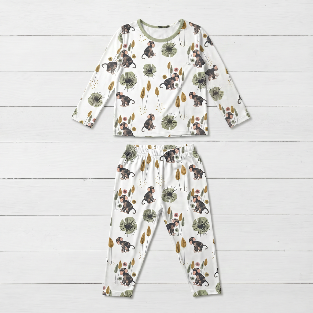 Monkeying Around  L/S Pajama by Bestaroo
