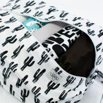 Texas Tushies Monochrome Cacti Diaper Pod Water Resistant for Stylish Parents - 