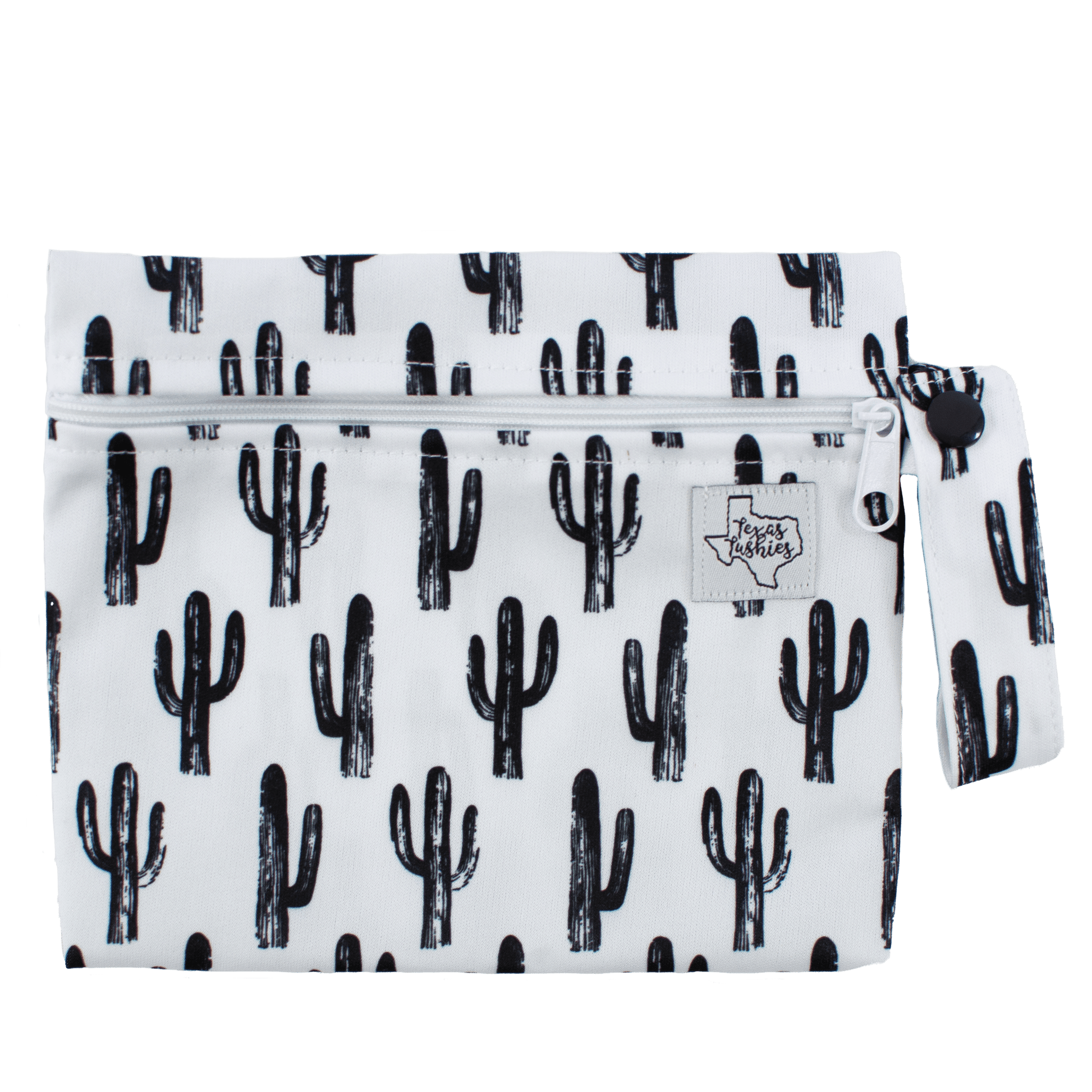 Monochrome Cacti Mini Wet Bag for Snacks Diapers Makeup and More Texas Tushies