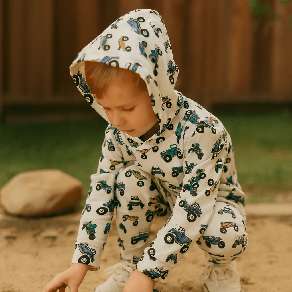 Sweet Bamboo Monster Mash Hooded Jogger Set - 