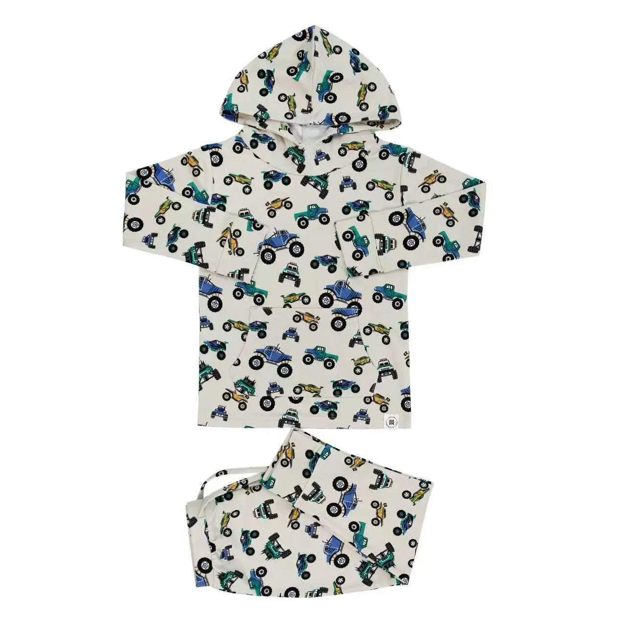 Sweet Bamboo Monster Mash Hooded Jogger Set - 