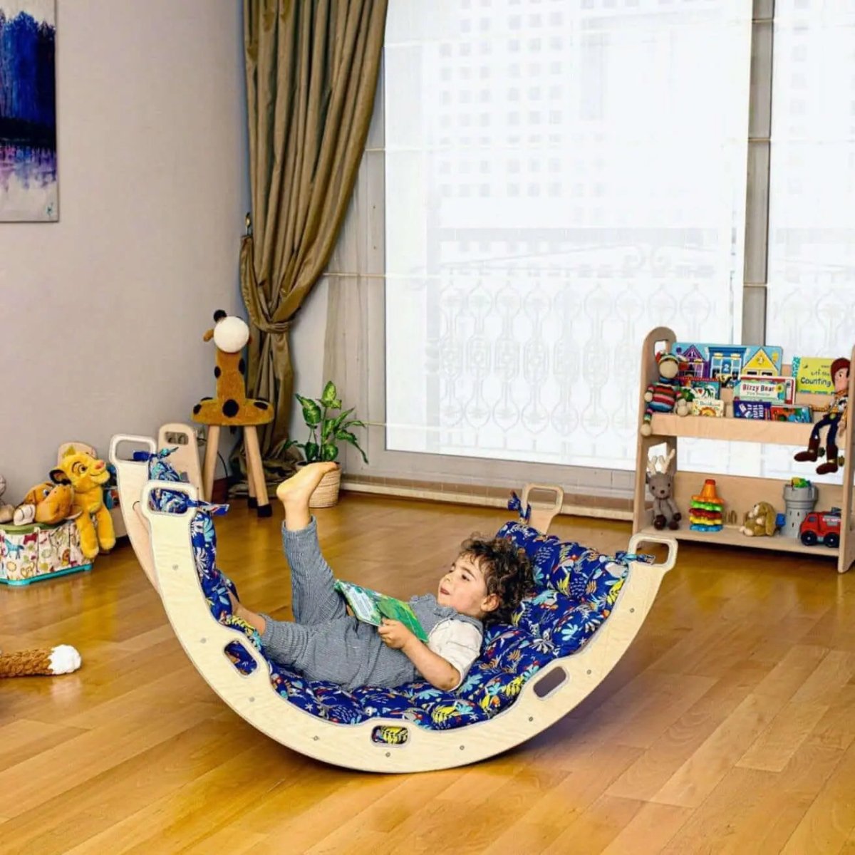 Kidodido Montessori Arch Swing Set With XL Forest Design Pillow - Everetts Place Boutique - 