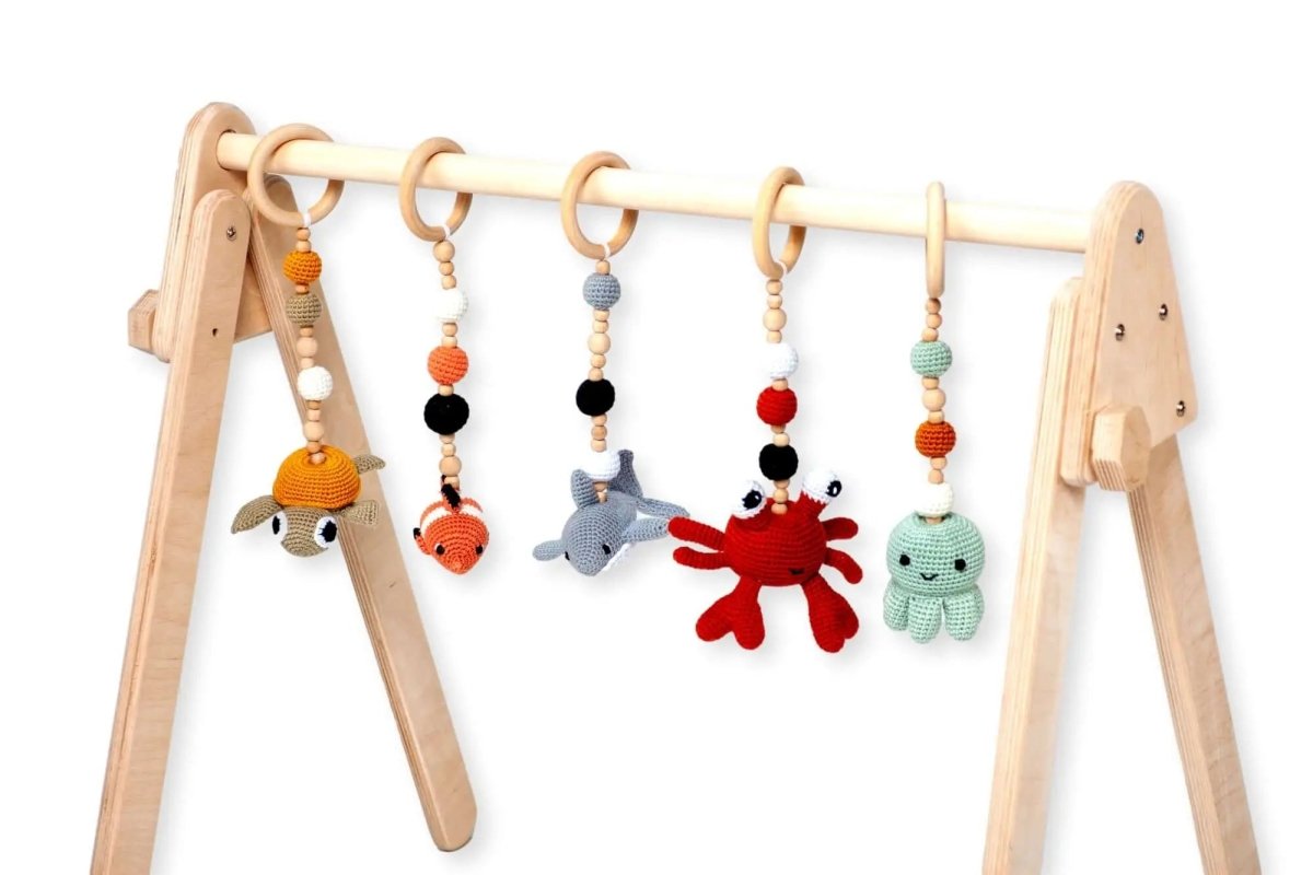 Kidodido Montessori Baby Gym With Hanging Toys Wooden Play Gym - Everetts Place Boutique - 