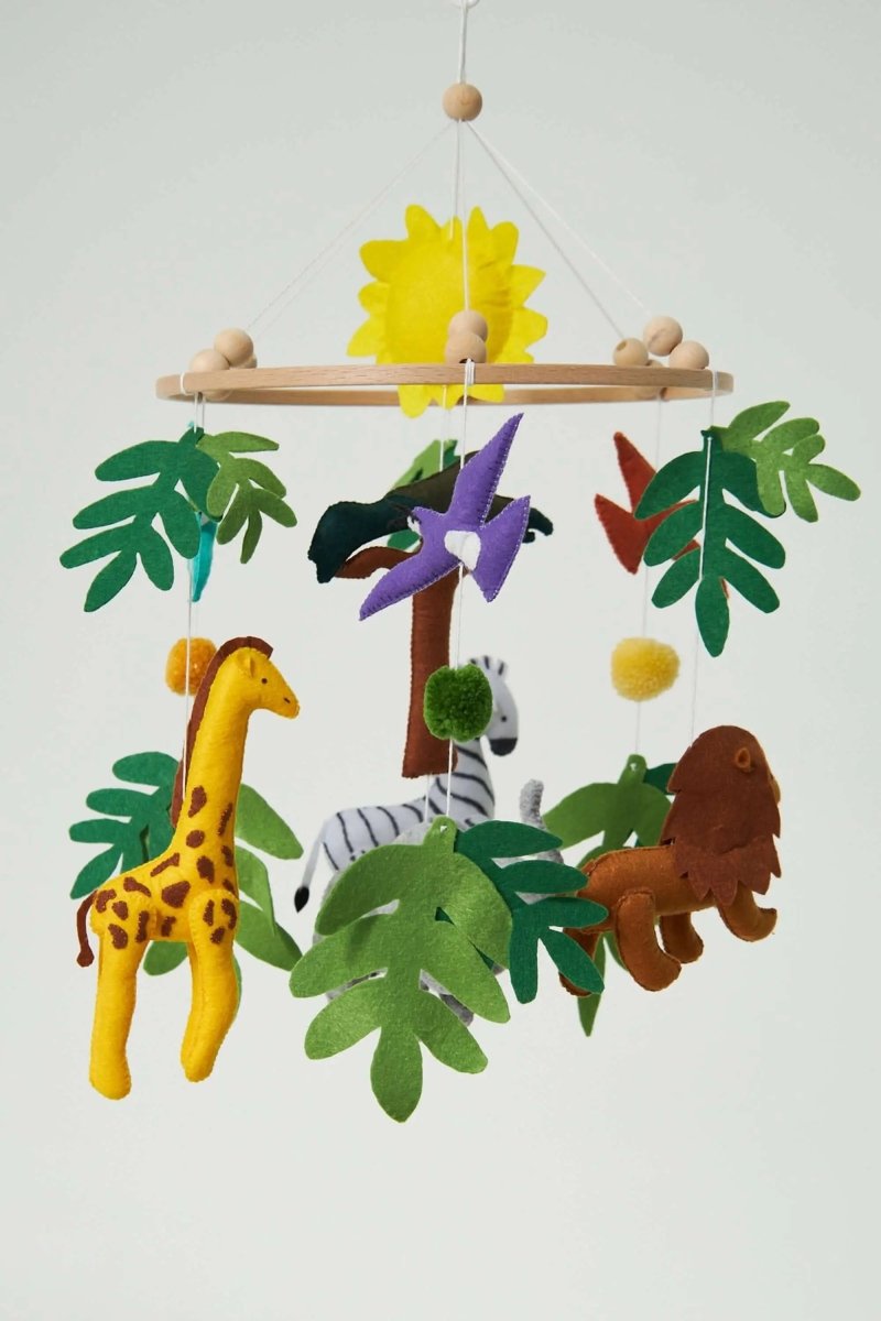 Kidodido Montessori Baby Mobile Set Beech Wood Toys With Animals - Everetts Place Boutique - 