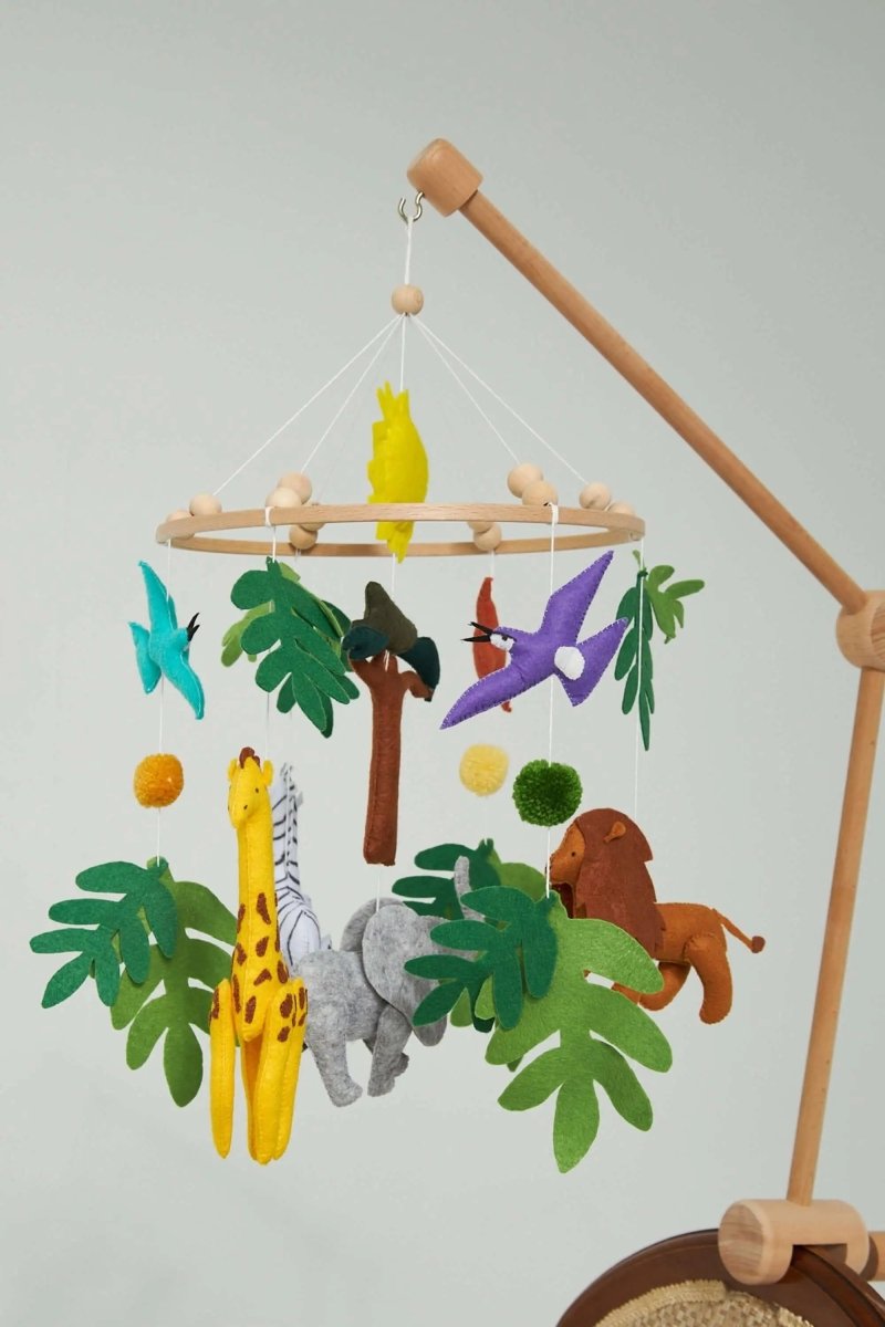 Kidodido Montessori Baby Mobile Set Beech Wood Toys With Animals - Everetts Place Boutique - 