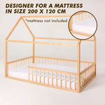 Goodevas Montessori House Bed for Kids with Fence EU Size 200x120 cm - Everetts Place Boutique - 
