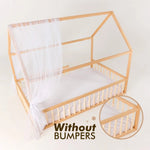 Goodevas Montessori House Bed for Kids with Fence EU Size 200x120 cm - Everetts Place Boutique - 