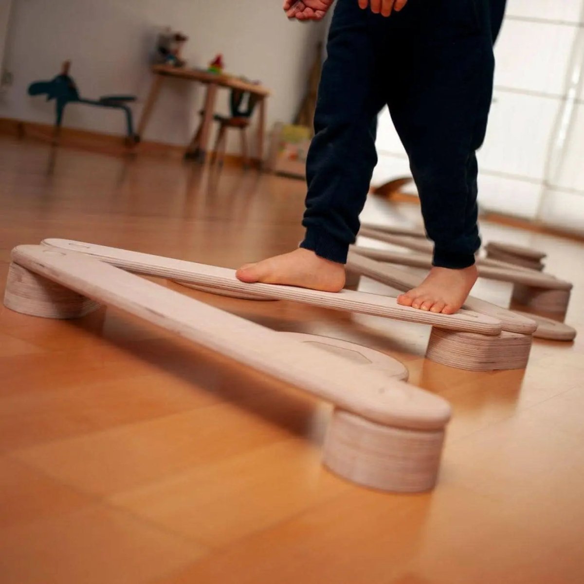 Kidodido Montessori Wooden Balance Beam Set Toddler Gift Birch Wood - Everetts Place Boutique - 