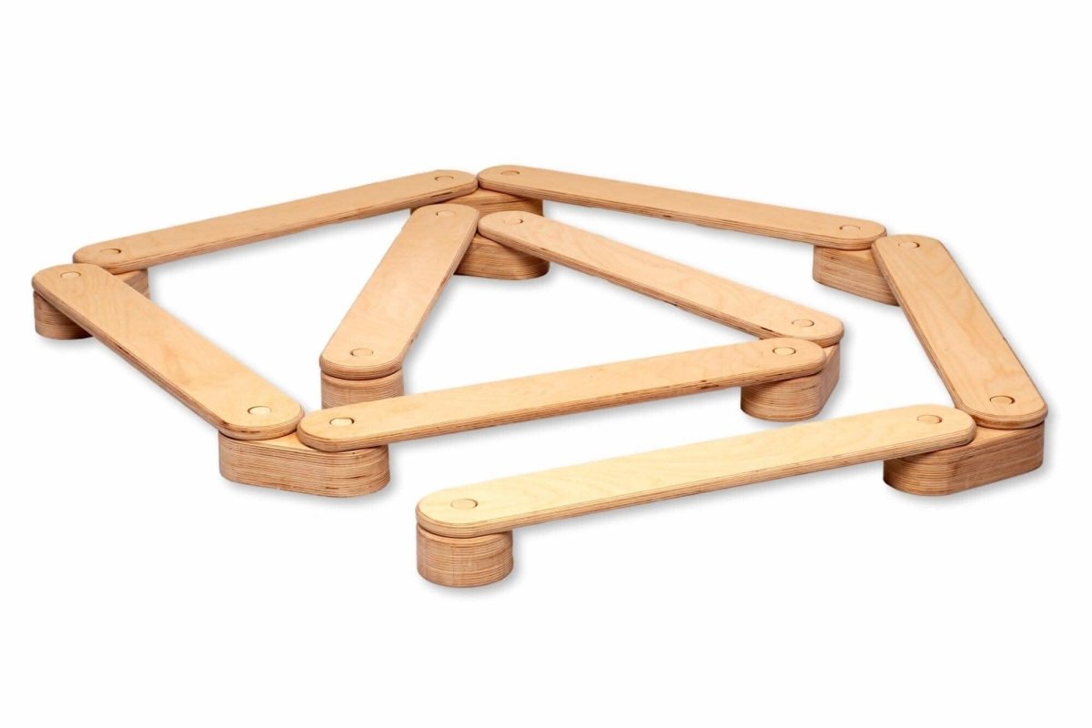 Kidodido Montessori Wooden Balance Beam Set Toddler Gift Birch Wood - Everetts Place Boutique - 