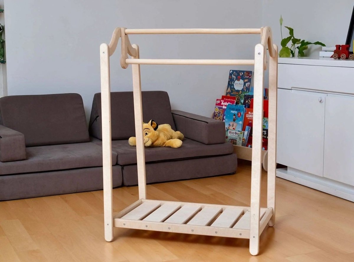 Kidodido Montessori Wooden Kids Clothing Rack Kidodido Wardrobe - Everetts Place Boutique - 