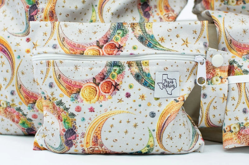 Moon Embroidery - Mini Wet Bag - Everetts Place: Online Boutique