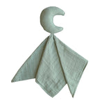 Mushie Moon Lovey Blanket Made from 100 Percent Organic Cotton for Babies and Toddlers - 