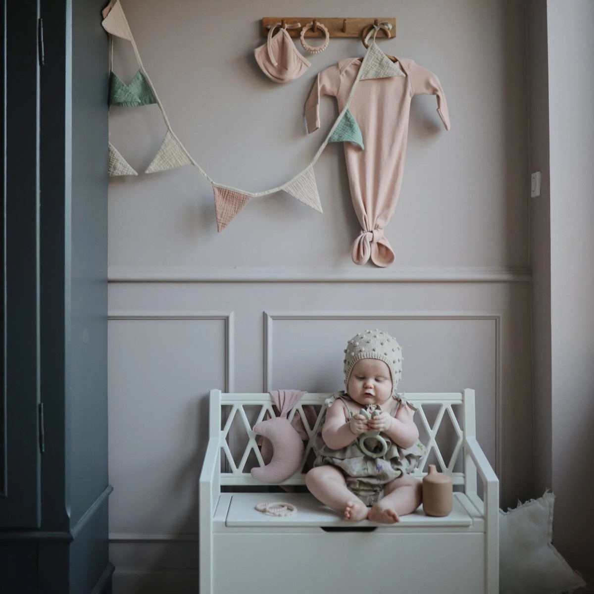 Mushie Moon Lovey Blanket Made from 100 Percent Organic Cotton for Babies and Toddlers - 