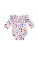 Mila & Rose ® Morning Meadows L/S Flutter Bodysuit - 
