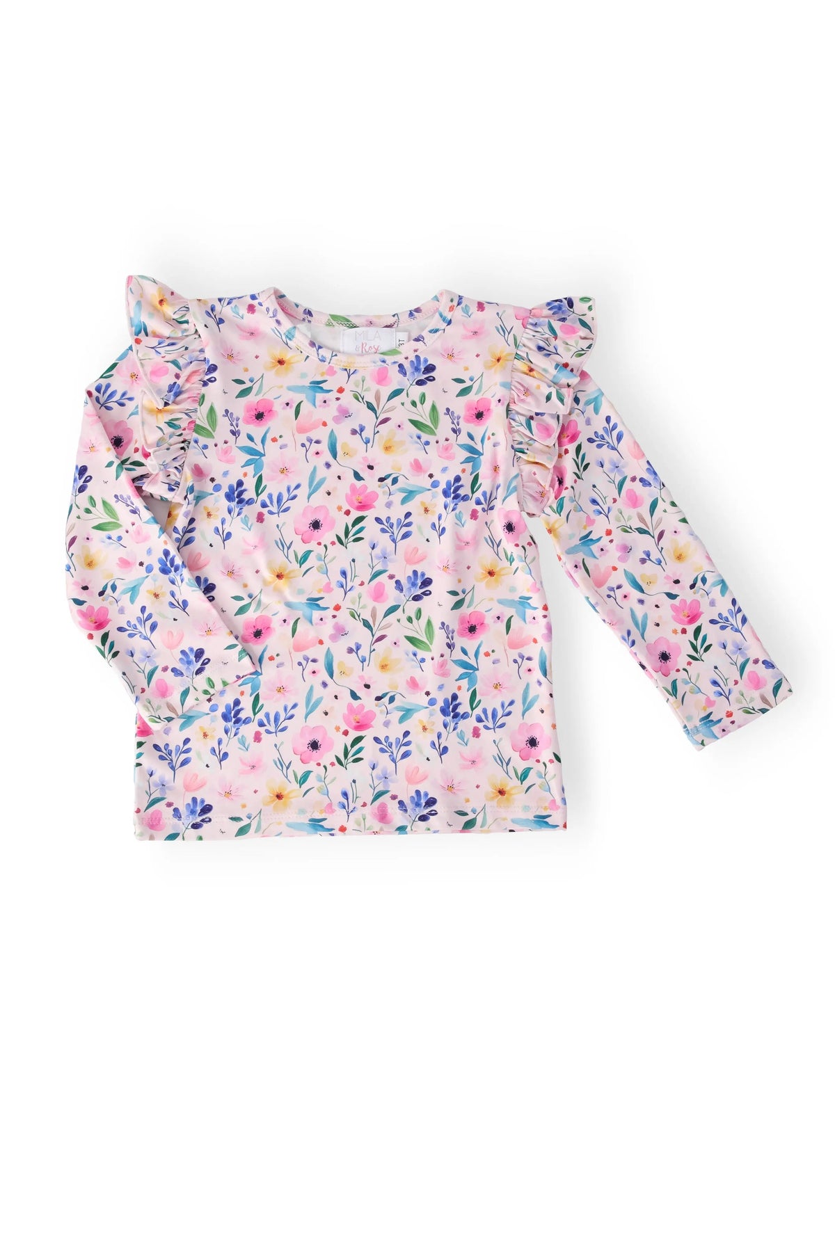 Mila & Rose ® Morning Meadows L/S Ruffle Tee - 