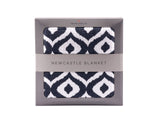 Newcastle Classics Moroccan Blue Cotton Muslin Blanket with Four Layers for Kids - 
