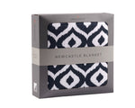 Newcastle Classics Moroccan Blue Cotton Muslin Blanket with Four Layers for Kids - Baby & Toddler > Swaddling & Receiving Blankets > Receiving Blankets Cotton Newcastle Blanket