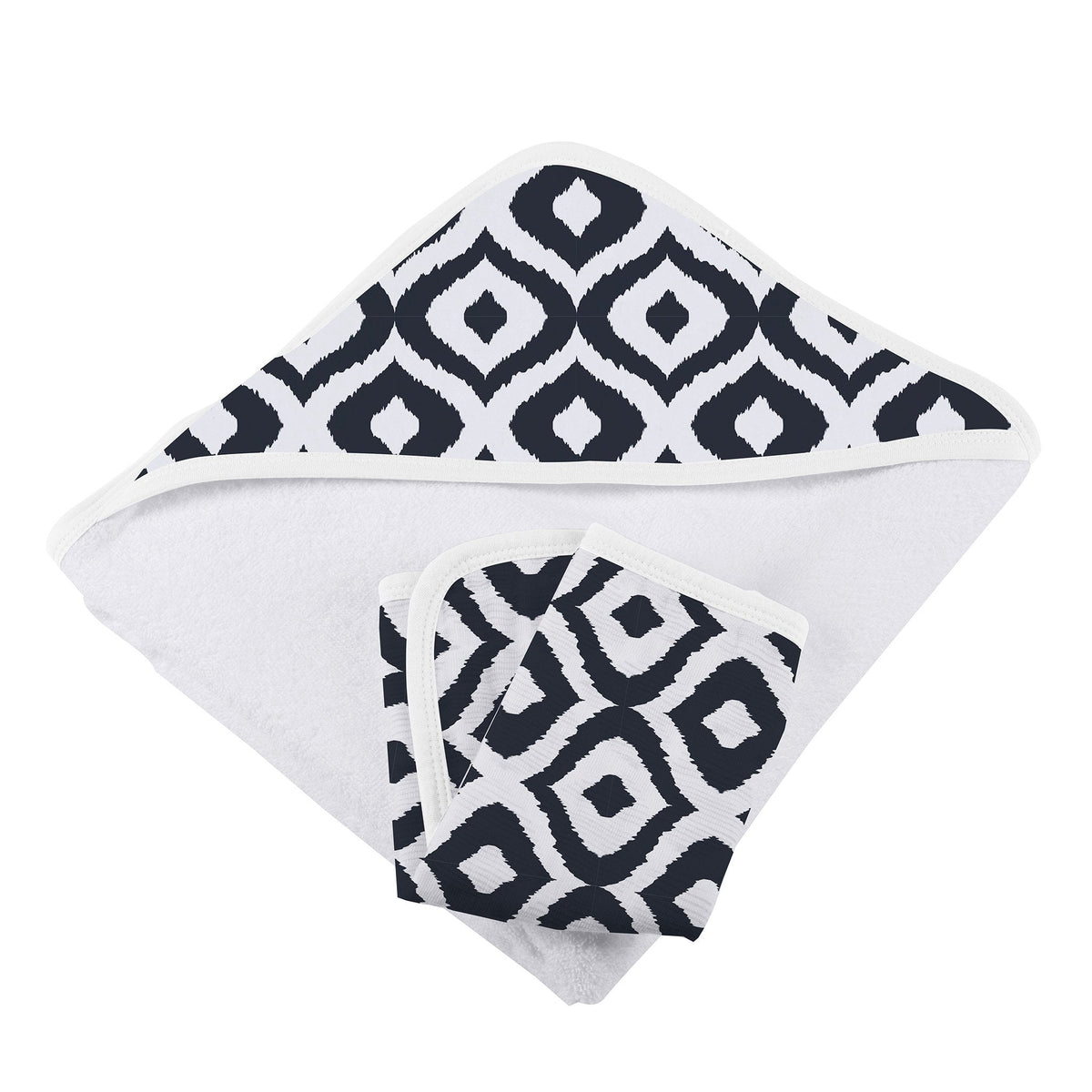 Newcastle Classics Moroccan Blue Hooded Towel and Washcloth Set