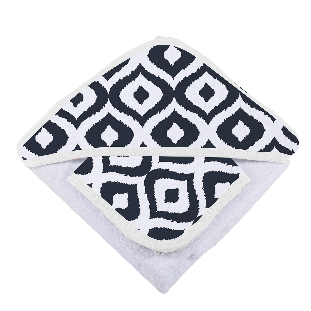 Newcastle Classics Moroccan Blue Hooded Towel and Washcloth Set