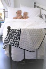 Newcastle Classics Morrocan Blue And Flower Child Cotton Muslin Newcastle BlanketEveretts Place