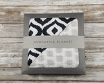 Newcastle Classics Morrocan Blue And Flower Child Cotton Muslin Newcastle BlanketEveretts Place