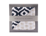 Newcastle Classics Morrocan Blue And Flower Child Cotton Muslin Newcastle BlanketEveretts Place