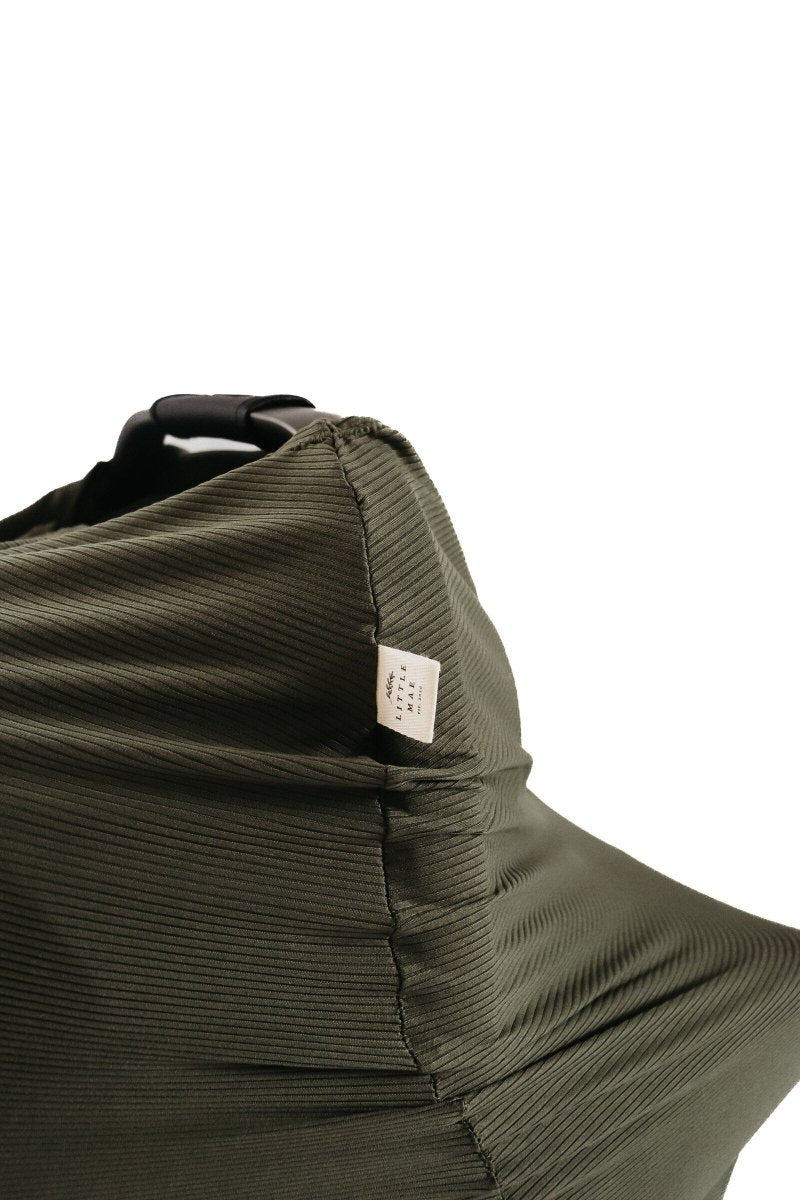 Little Mae & Co Moss Car Seat Cover All In One Breathable Knit For Moms - Everetts Place Boutique - 